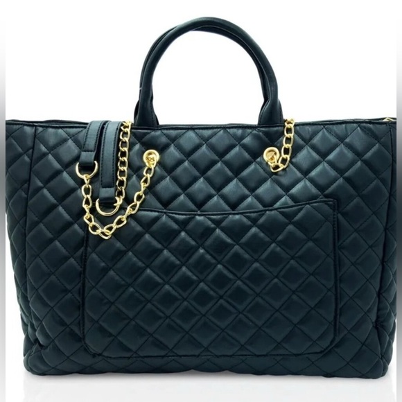 Gilda Paris Large Quilted Tote - Black NWT - Picture 5 of 8